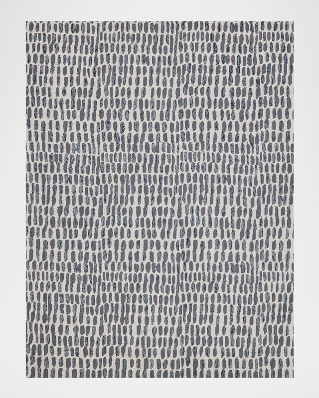 Ink Blot Hand-Tufted Black & Gray Rug, 9' x 12'