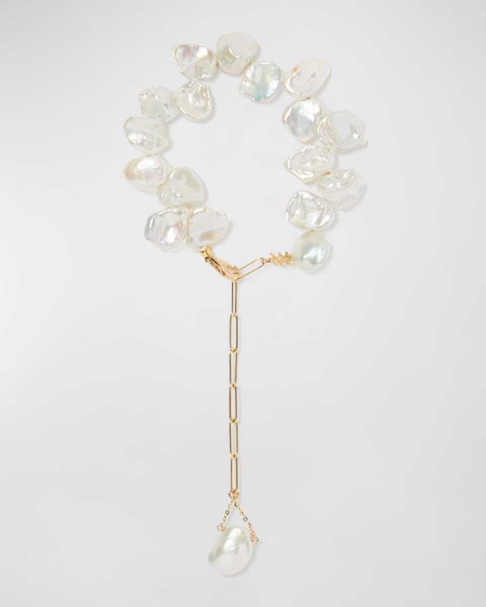 Pearl Duo Chain Bracelet in 18K Gold