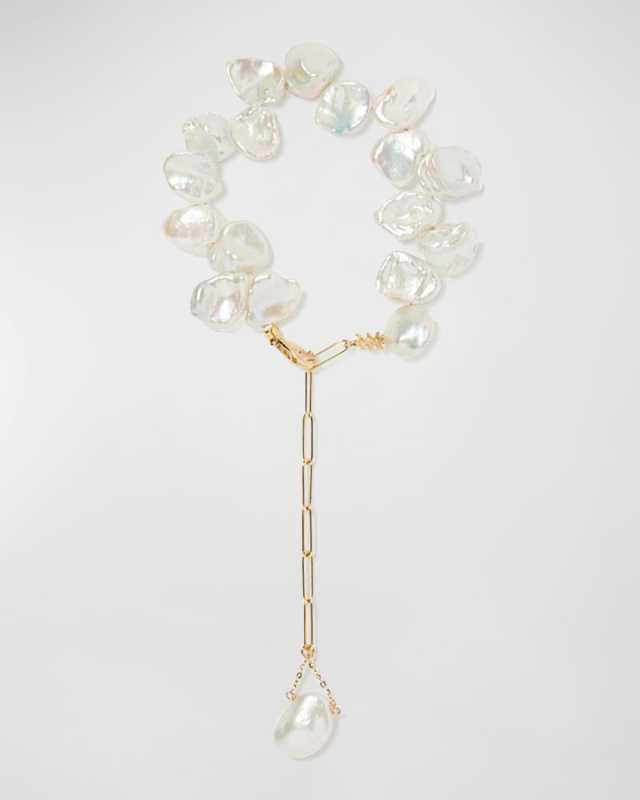 Pearl Duo Chain Bracelet in 18K Gold