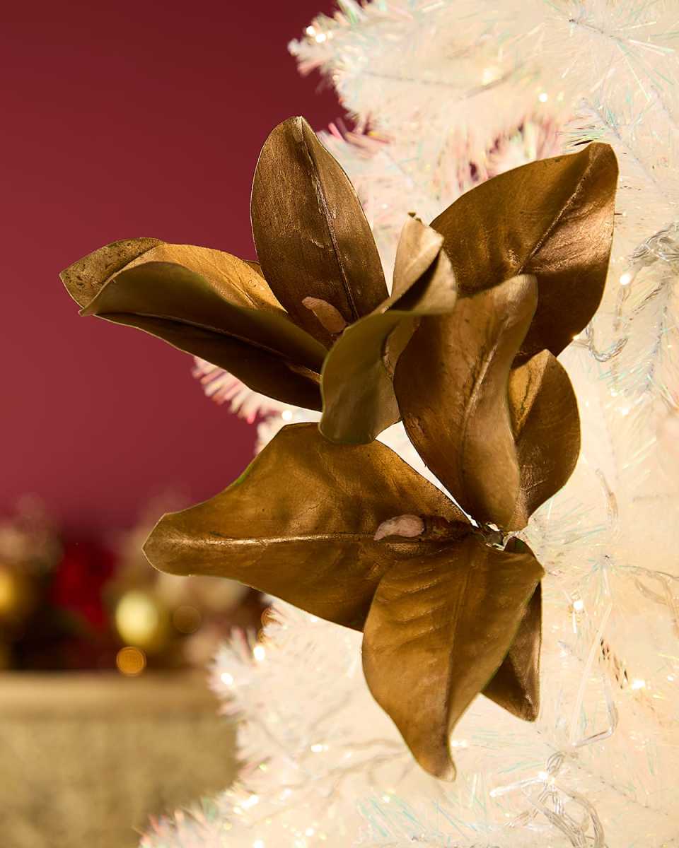 25" Magnolia Leaf Christmas Pick