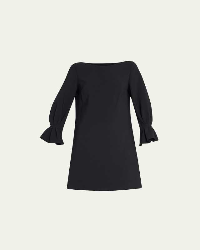 Ruffle-Cuff Shift Dress