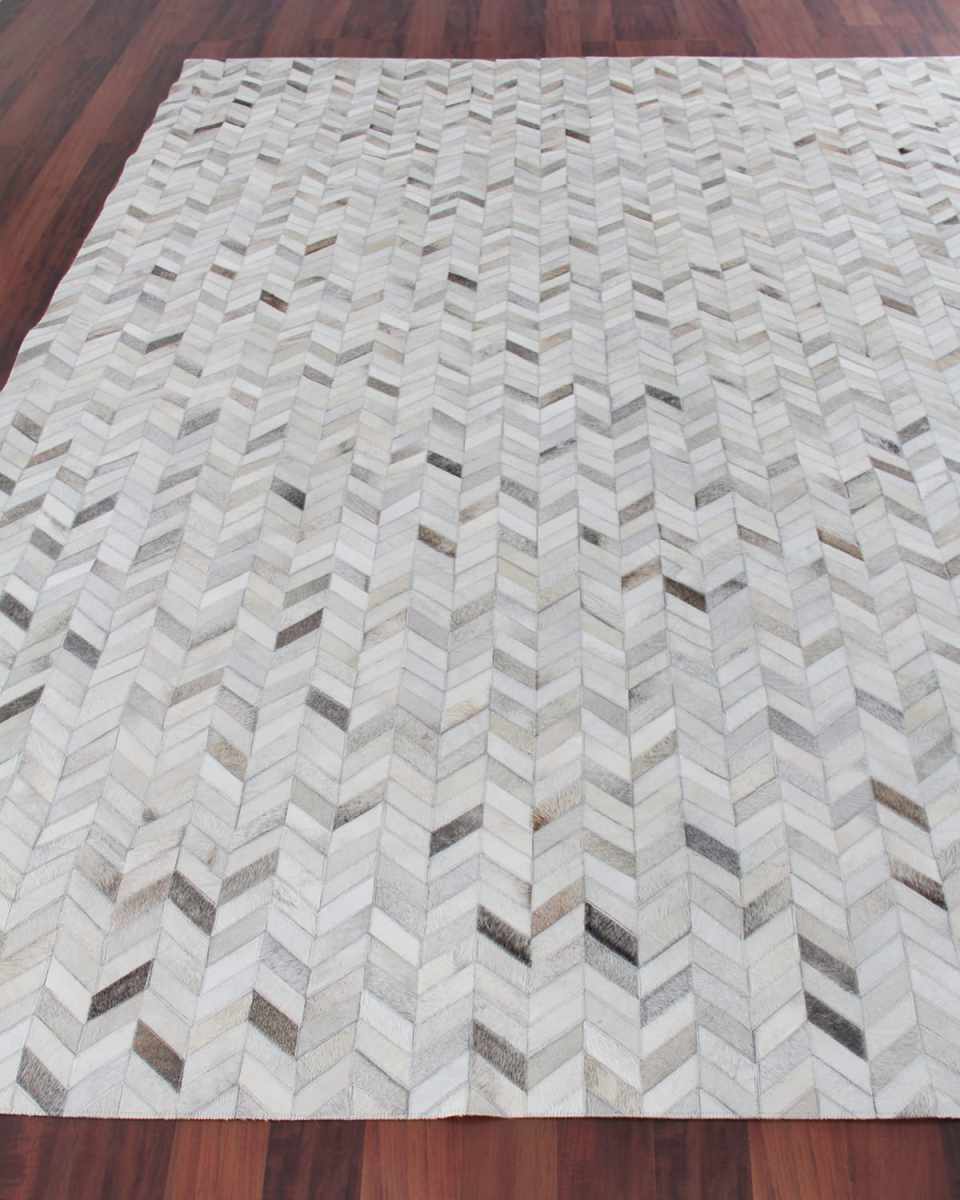 Burket Hand-Stitched Hair Hide Rug, 12' x 15'