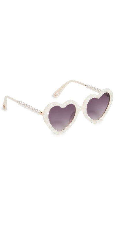 Lele Sadoughi Sweetheart Sunglasses Mother Of Pearl 100