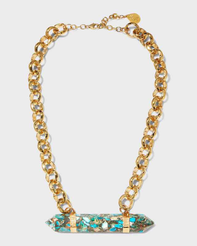 Turquoise Impression Jasper Necklace