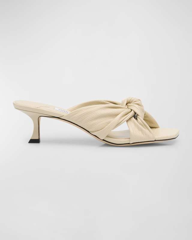 Avenue 50 Embossed Twist Mule Sandals