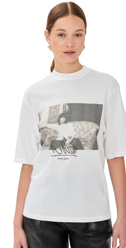 ANINE BING Mick Jagger Avi Tee Ivory