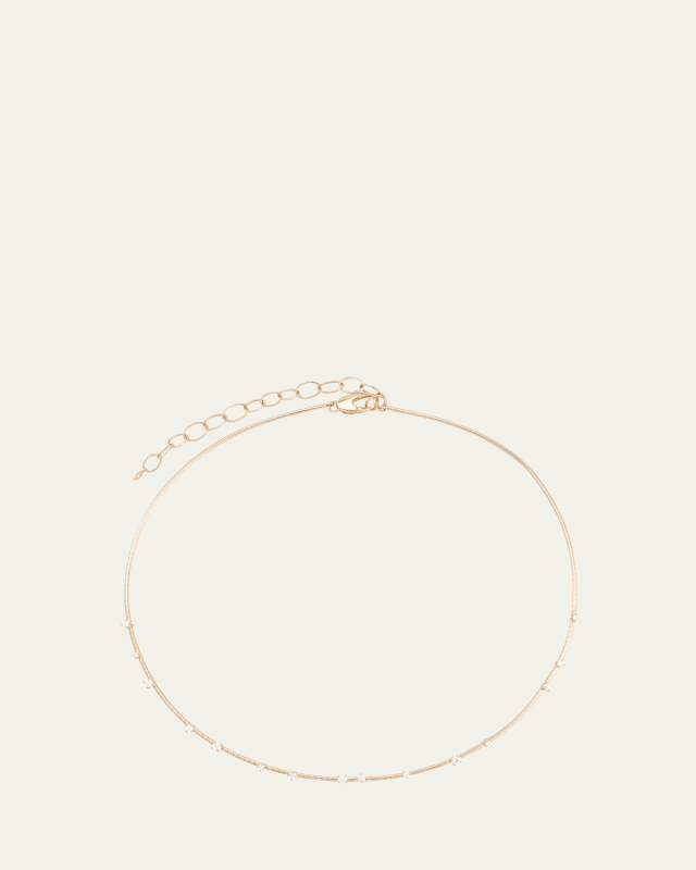 18K Yellow Gold and Diamond Collar Necklace
