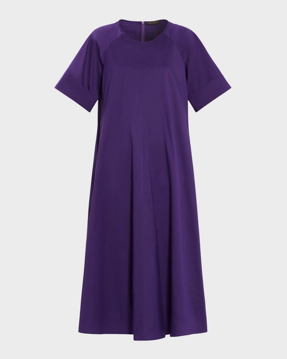 Plus Size Biagio Cotton Poplin Midi Dress