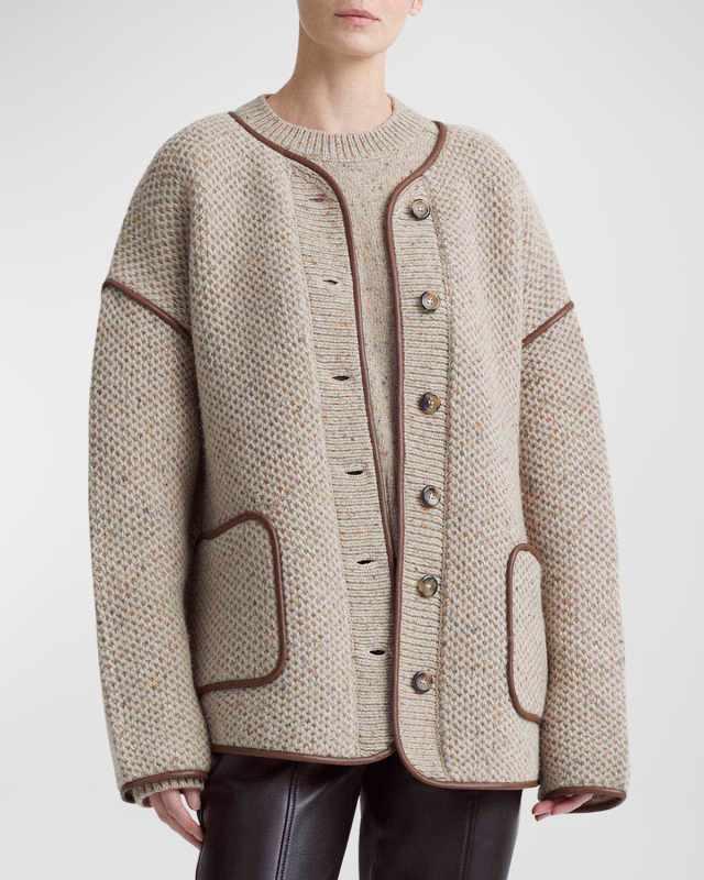 Medrano Faux Leather Piping Jacket
