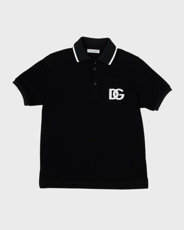 Boy's Piqué Polo Shirt with Logo Embroidery, Size 2-6
