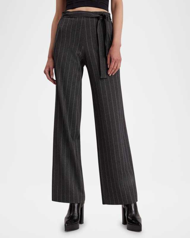 Princeton Striped Tie-Waist Pants