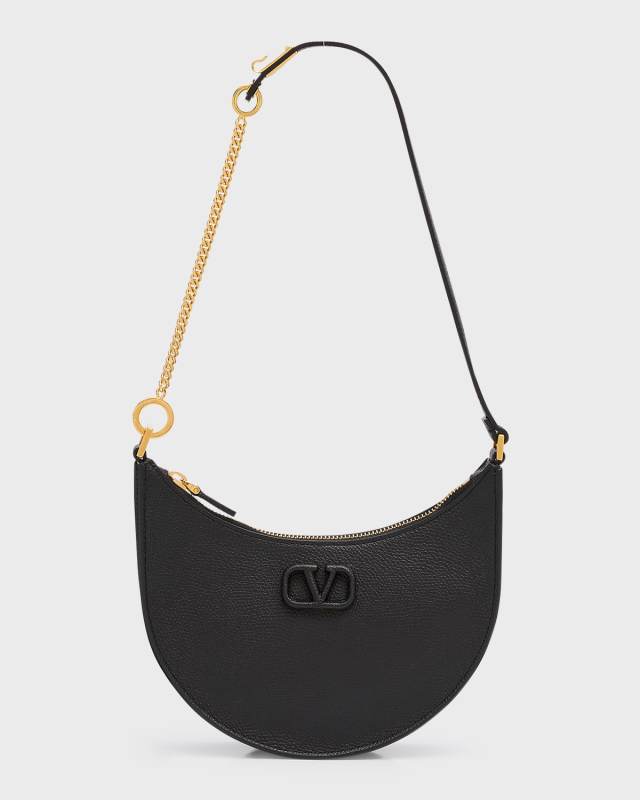 VLOGO Mini Leather Hobo Shoulder Bag
