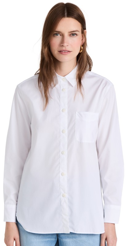 rag & bone ICON Maxine Button Down Shirt White