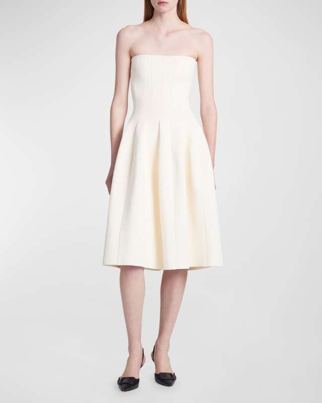 Parolini Strapless Midi Dress