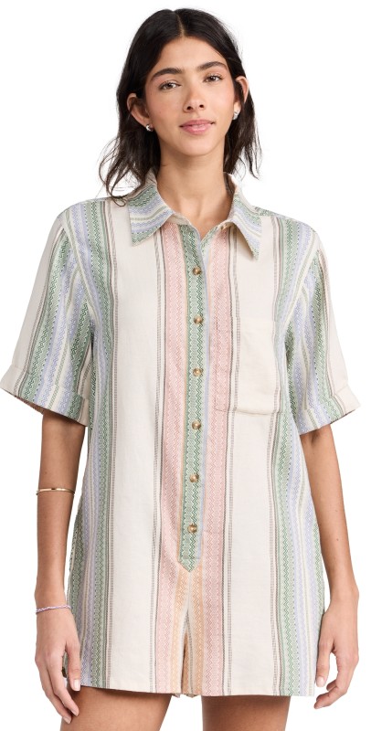 Free People Summer Heat Romper Tea Combo