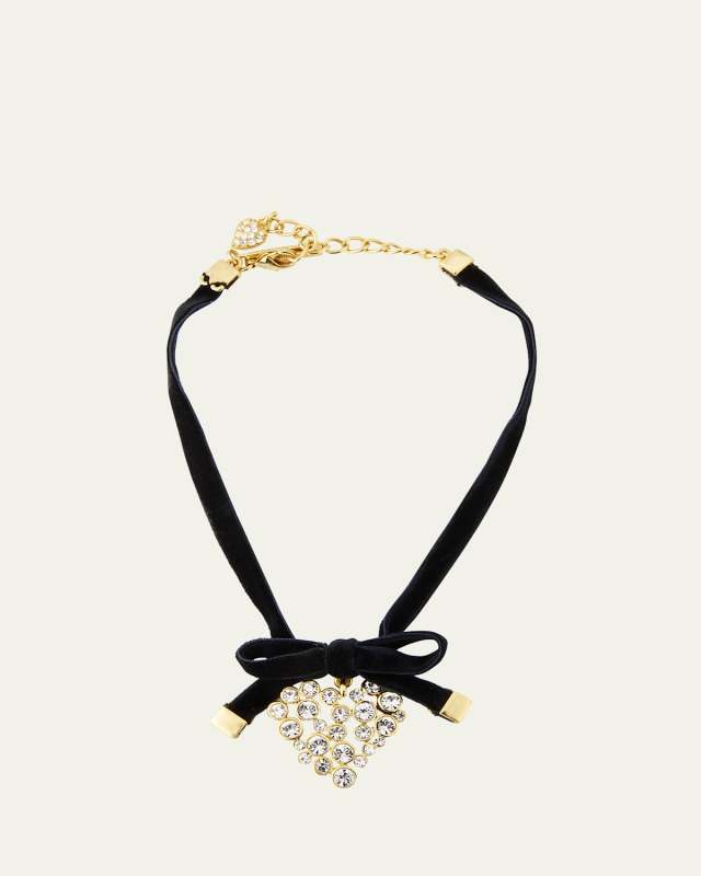 Heart Pendant Velvet Necklace