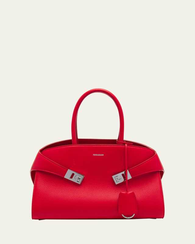 Hug Small Leather Top-Handle Bag