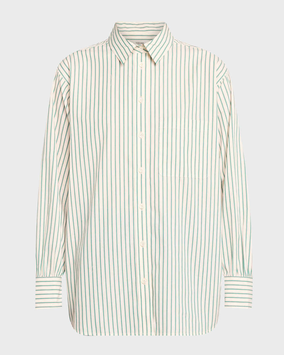 Oversized Stripe Pocket Shirt