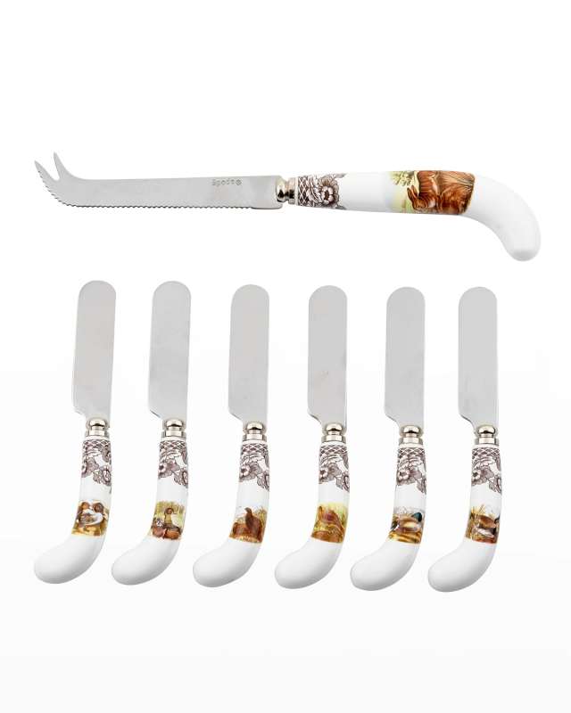 Woodland Cheese Knife & 6 Spreaders