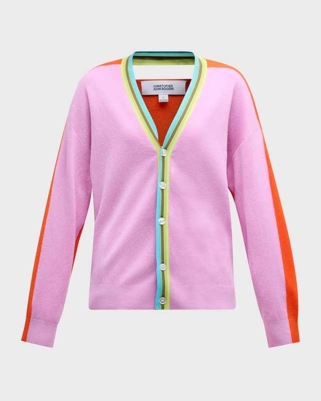 Convertible Colorblock Knit Cardigan