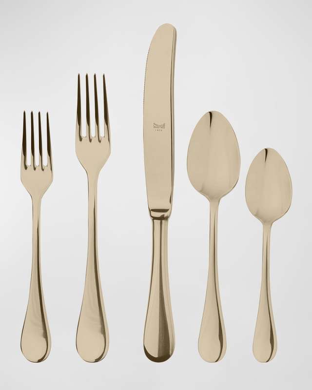 Brescia Champagne 5-Piece Flatware Set