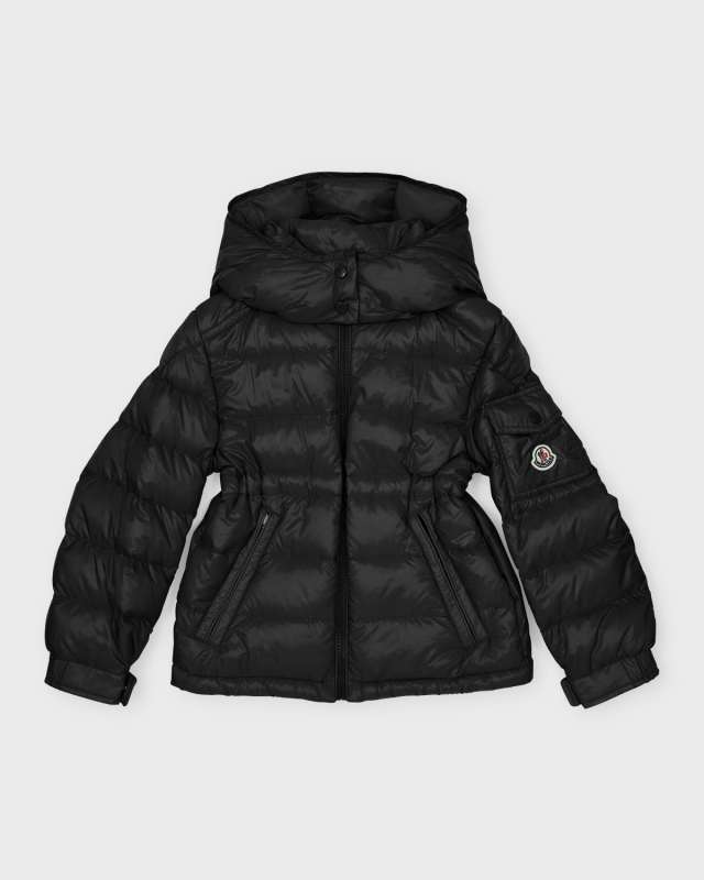 Girl's Dalles Long Season Boudin-Quilt Down Jacket, Size 8-14