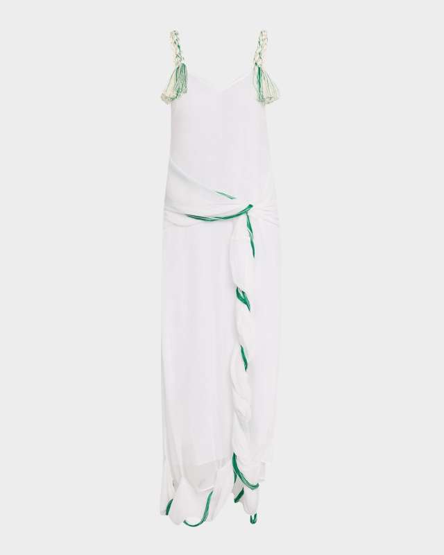 Tassel-Strap Twisted Ankle Dress
