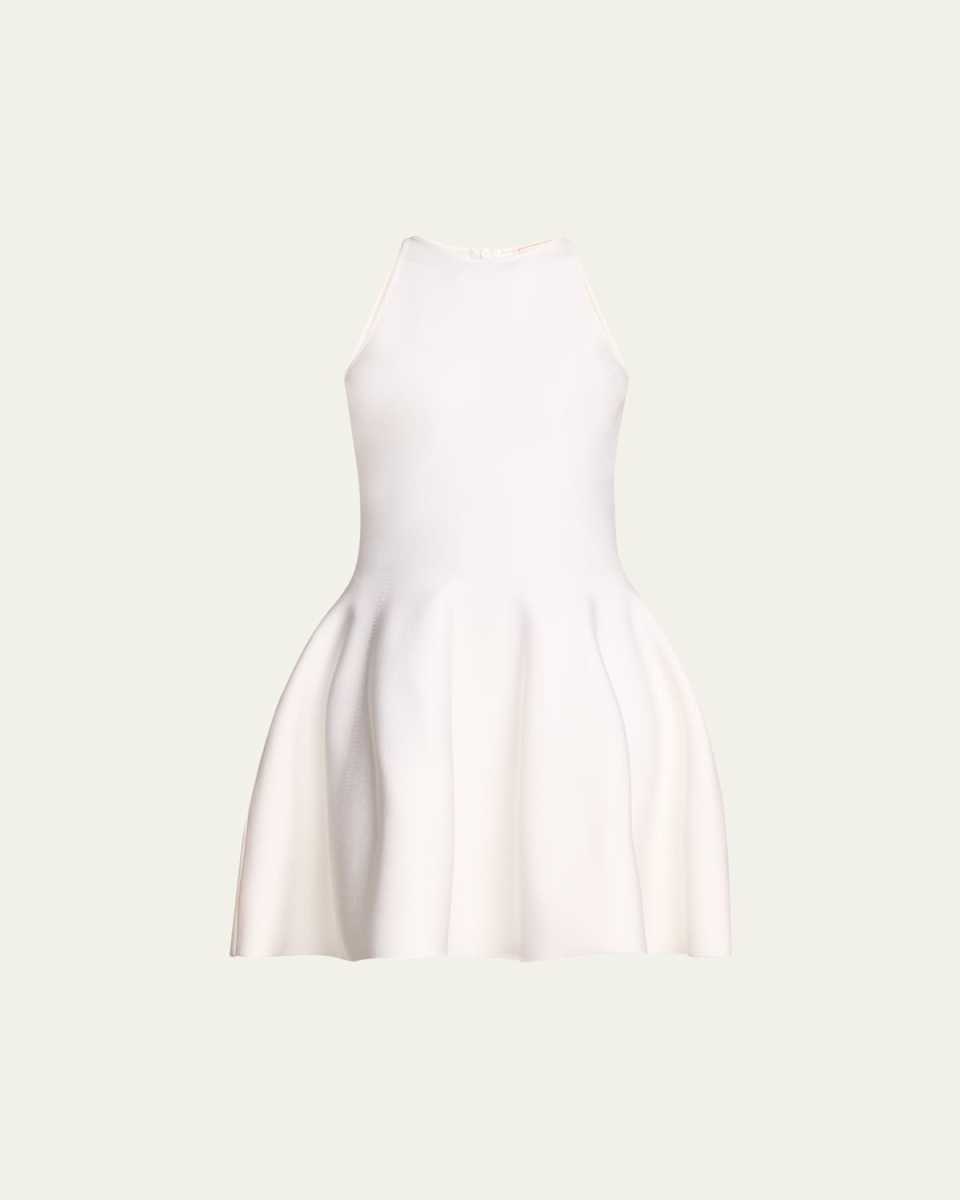 Fit-Flare Knit Mini Dress