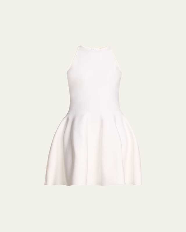 Fit-Flare Knit Mini Dress