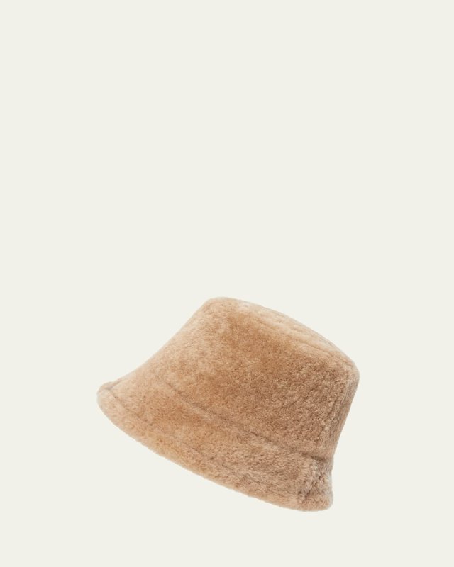 Sheep Shearling Fur Bucket Hat