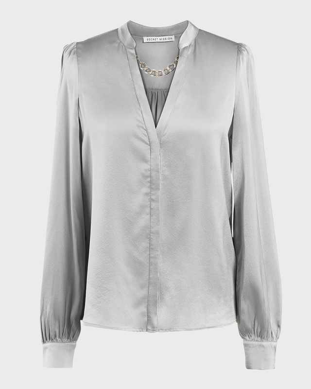 Vivi Silk Removable Chain Blous