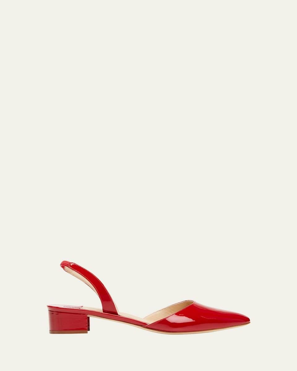 Aspro Patent Slingback Ballerina Pumps