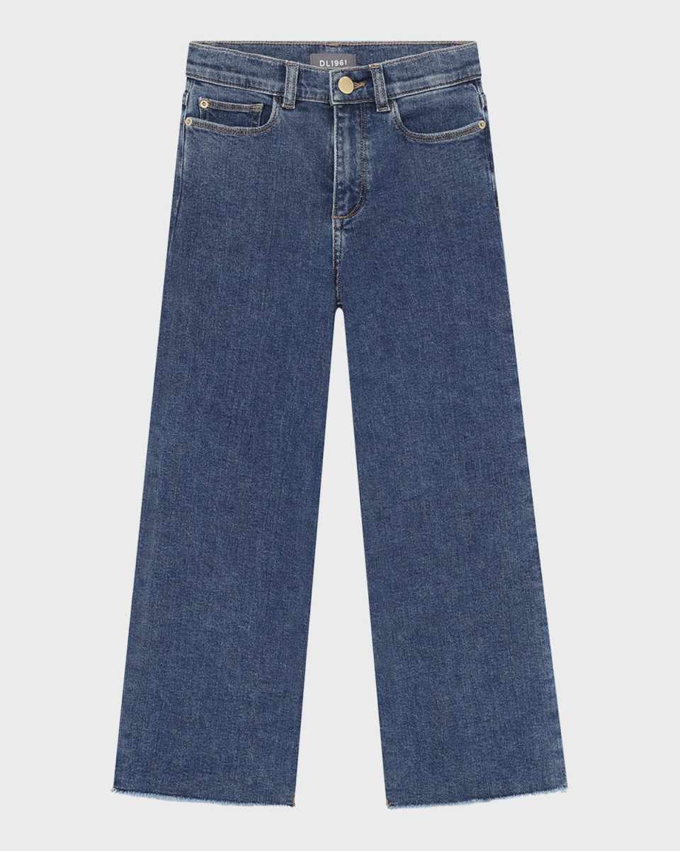 Girl's Lily Wide-Leg Denim Jeans, Size 2-6
