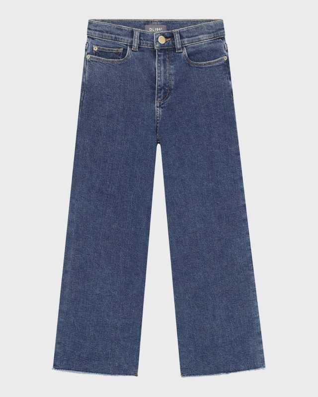Girl's Lily Wide-Leg Denim Jeans, Size 2-6