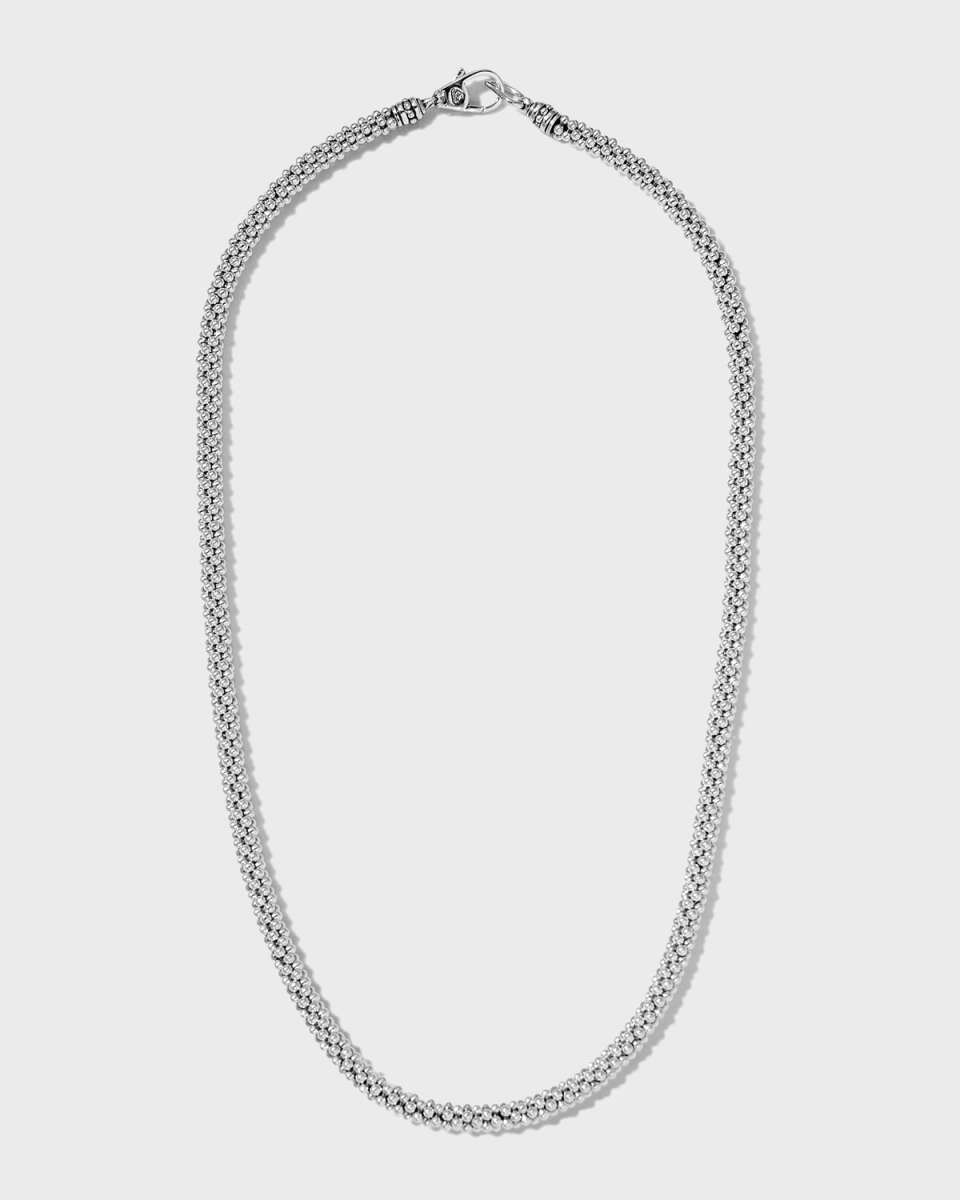 4mm Sterling Silver Rope Necklace, 18"L