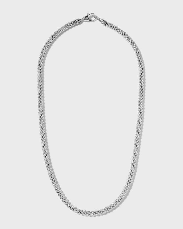 4mm Sterling Silver Rope Necklace, 18"L