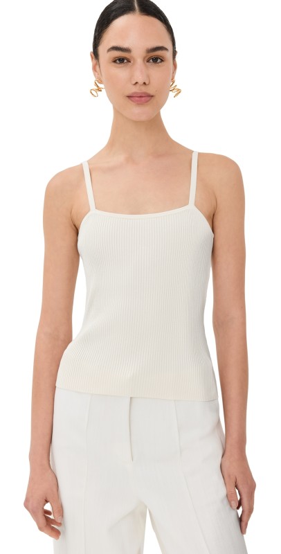 Róhe Square Shaped Knitted Tank Top Off-White