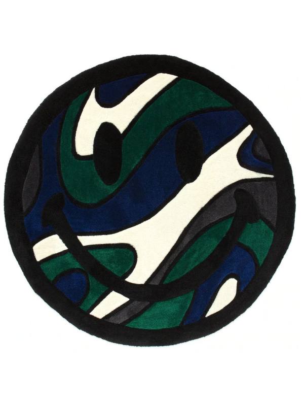 Smiley Swirl circular rug
