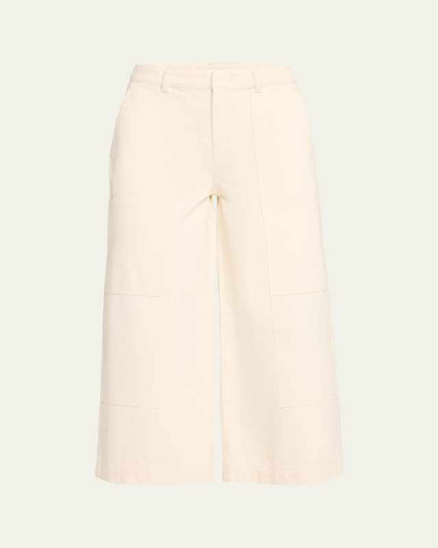 Utility Wide-Leg Cropped Pants