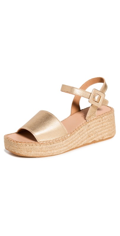Naguisa Rall Sandals Gold Metal