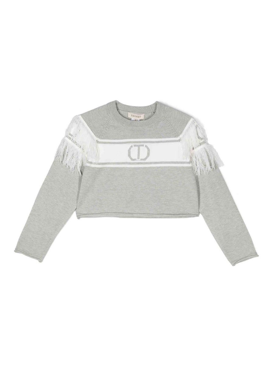 Twinset Pull Col Bateau - Gris