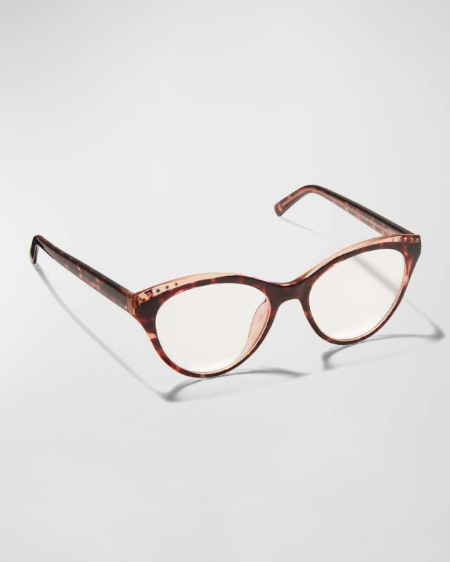 xara blue light blocking cat-eye reading glasses