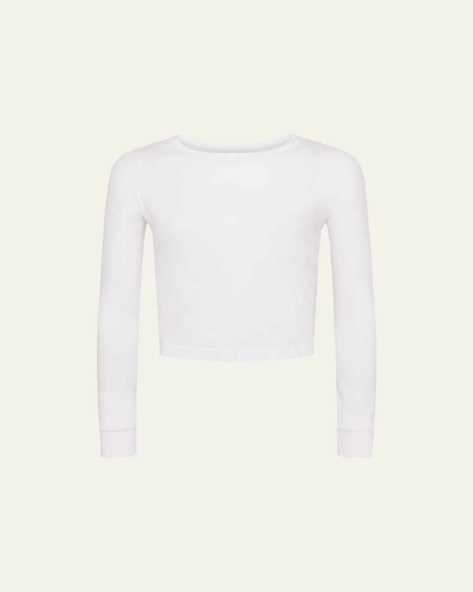 Benny Long-Sleeve Cropped Crewneck T