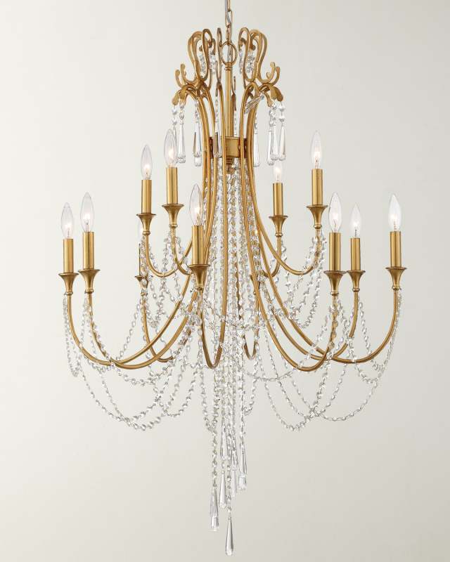Arcadia 12-Light Antique Silver Chandelier