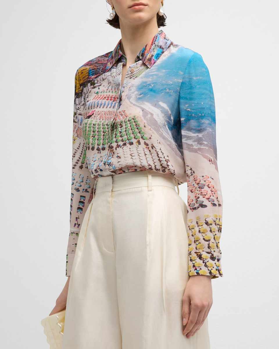 Whispering Waves Willa Placket Top