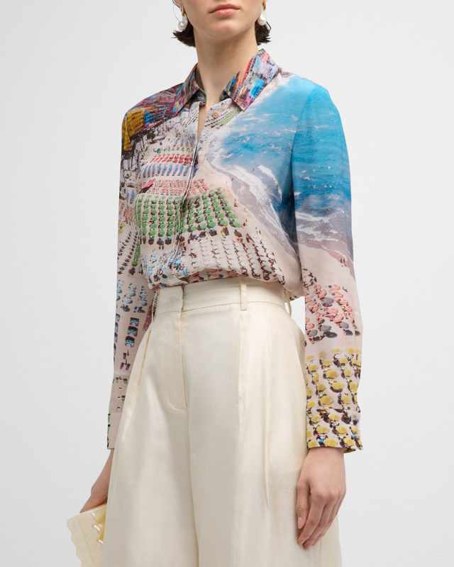 Whispering Waves Willa Placket Top