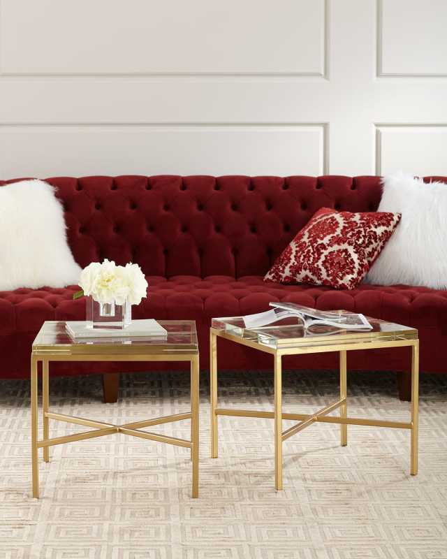 Double Glass Block Bunching Coffee Table