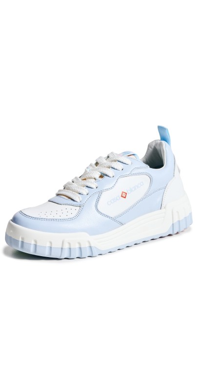 Casablanca Womens Pastel Court Sneakers Pale Blue