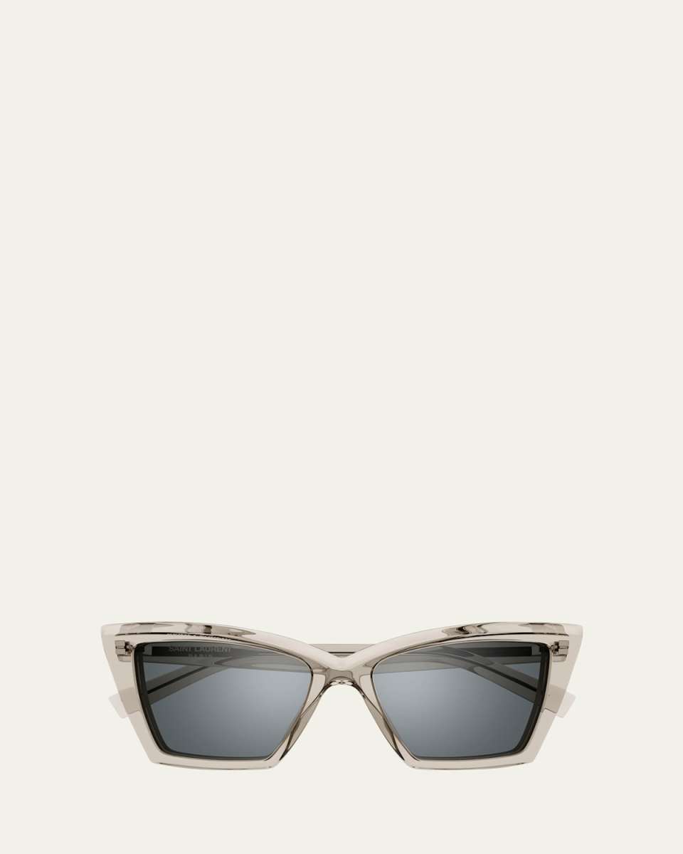 Semi-Transparent Acetate Cat-Eye Sunglasses