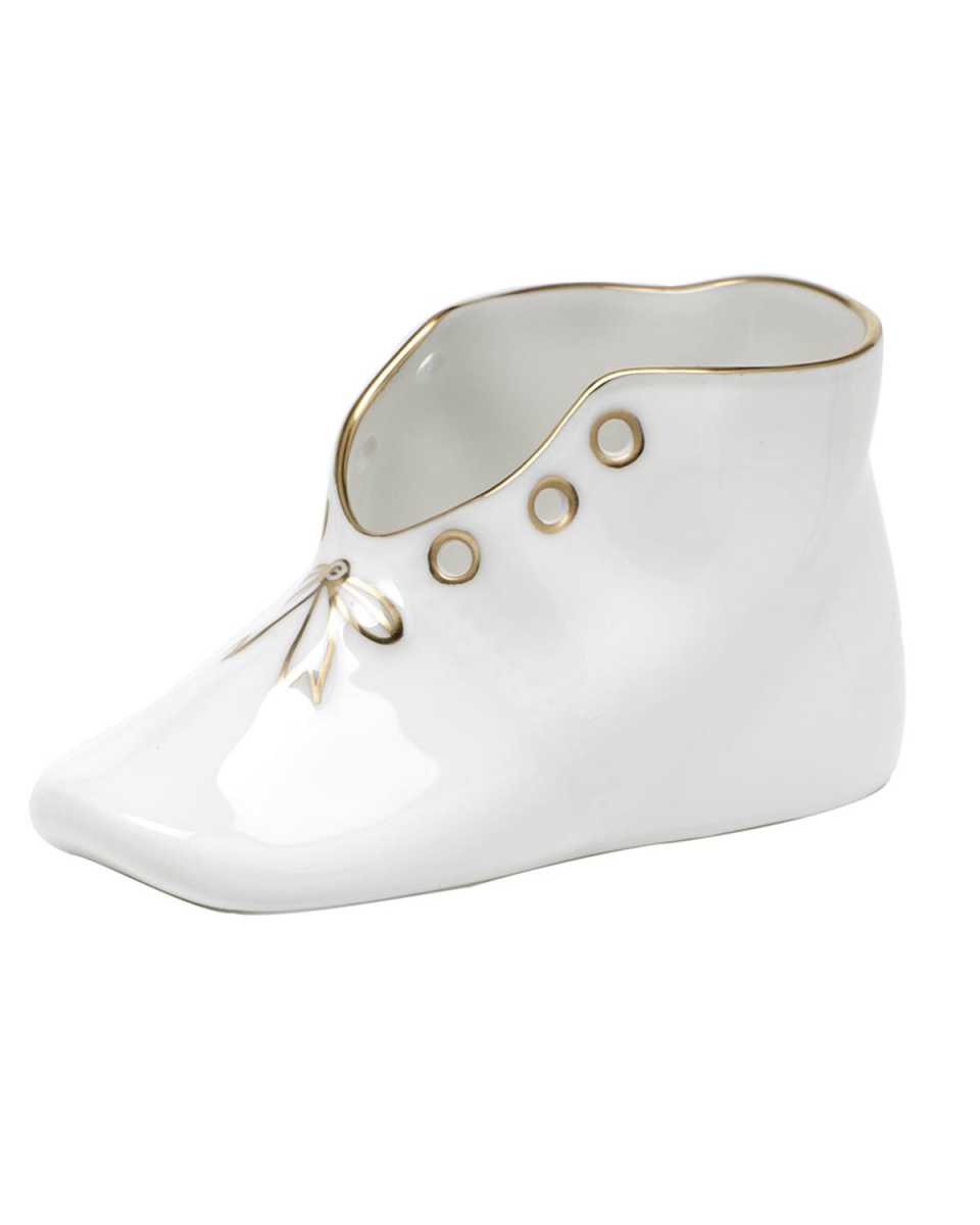 Golden Edge Porcelain Baby Shoe Keepsake